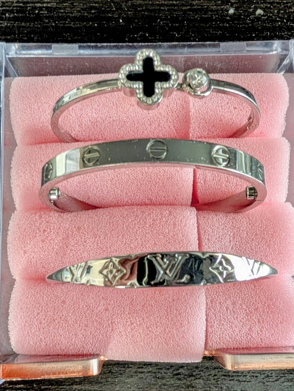 3 Stainless Steel Bangles